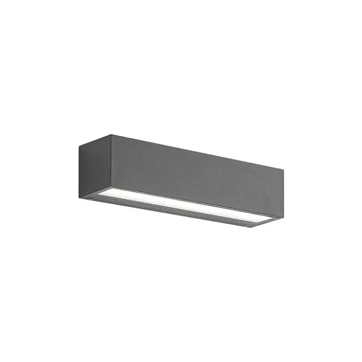 Lucande LED wandlamp Lengo, 25 cm, antraciet, down, 3000K