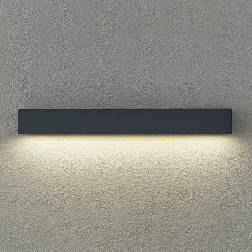 Lucande LED wandlamp Lengo, 50 cm, antraciet, down, CCT