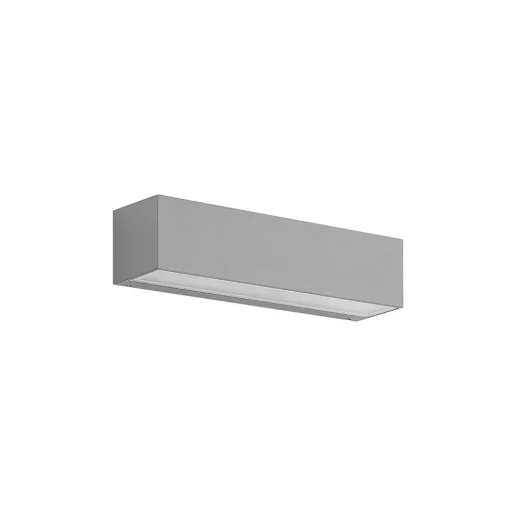 Lucande LED wandlamp Lengo, 25 cm, zilver, 2-lamps, IP65