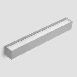 Lucande LED wandlamp Lengo, 50 cm, zilver, 2-lamps, IP65
