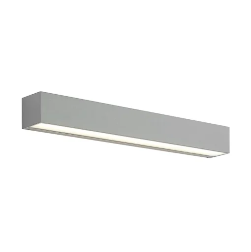 Lucande LED wandlamp Lengo, 50 cm, zilver, 2-lamps, IP65
