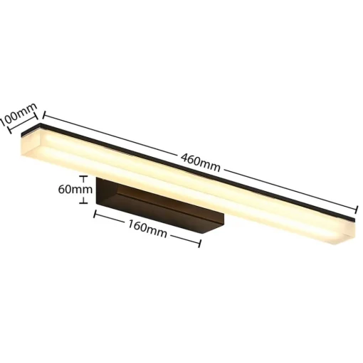 Lucande LED wandlamp Lisana, horizontaal, 46 cm, IP44