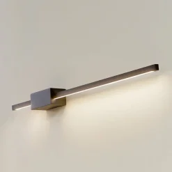 Lucande LED wandlamp Skaila, zwart, lengte 90cm, 3.000 K