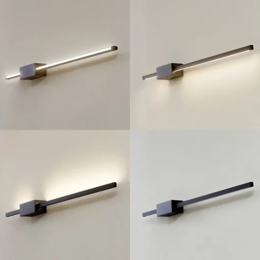 Lucande LED wandlamp Skaila, zwart, lengte 90cm, 3.000 K