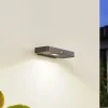 Lucande LED wandlamp Tavon, hoekig, zwart, sensor