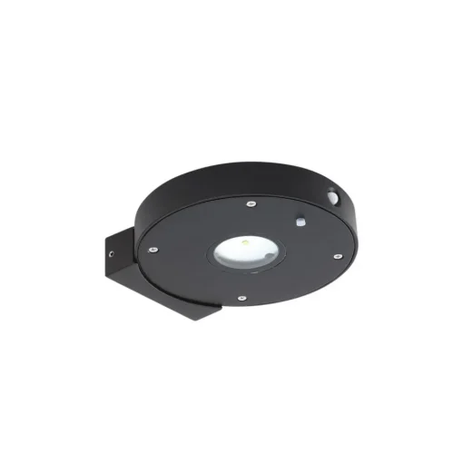 Lucande LED wandlamp Tavon, rond, zwart, sensor