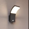Lucande LED wandlamp Timm, sensor, 20cm, antraciet, IP54
