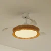Lucande LED-ventilator Lineta, wit, kabel, Ø 103 cm, stil