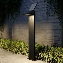Lucande LED-zonnegolflamp Silvan, 100cm, sensor, antraciet