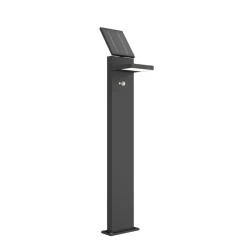 Lucande LED-zonnegolflamp Silvan, 100cm, sensor, antraciet