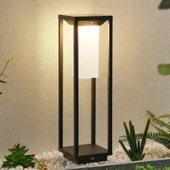 Lucande LED-zonnevoetlamp Eliel, hoogte 50 cm, zwart