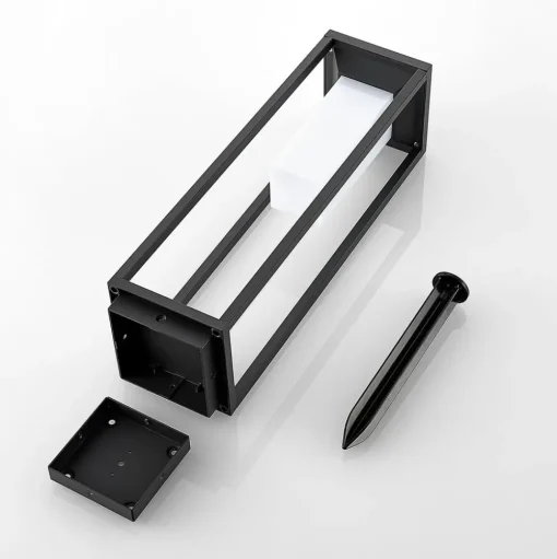 Lucande LED-zonnevoetlamp Eliel, hoogte 50 cm, zwart