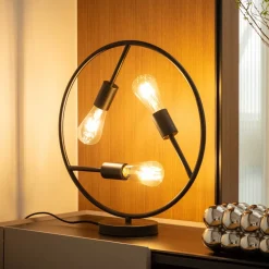Lucande Linnard tafellamp van ijzer, 3-lamps