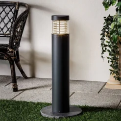 Lucande Lucius LED tuinpadverlichting, 65cm, antraciet, metaal, IP54