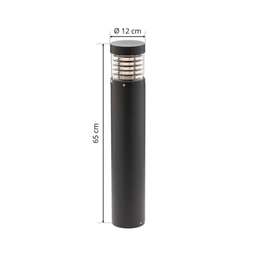 Lucande Lucius LED tuinpadverlichting, 65cm, antraciet, metaal, IP54