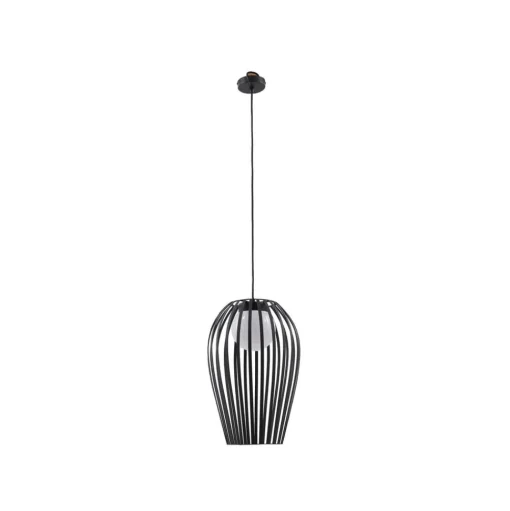Lucande Marrin buiten hanglamp, zwart, metaal, Ø 31 cm