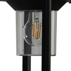 Lucande Milanka buitenwandlamp, zwart, aluminium, 43 cm