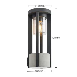Lucande Overa buitenwandlamp, E27