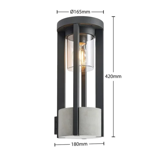 Lucande Overa buitenwandlamp, E27