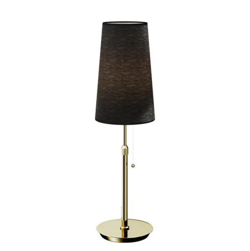 Lucande Pordis tafellamp, messing-zwart