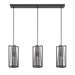 Lucande Rufina hanglamp, 3-lamps, langwerpig