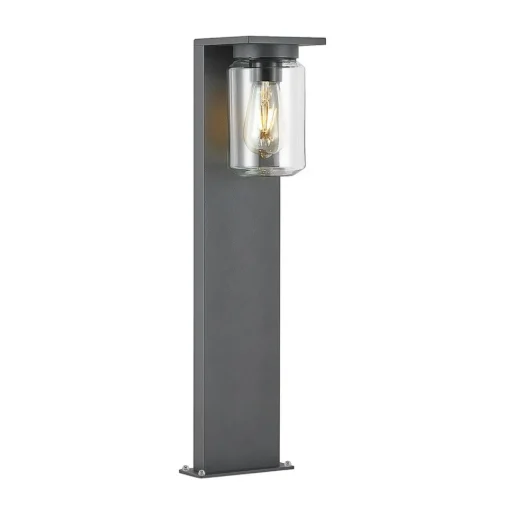 Lucande Semka tuinpadverlichting, 65 cm, antraciet, glas, aluminium