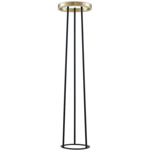 Lucande Seppe LED vloerlamp, messing