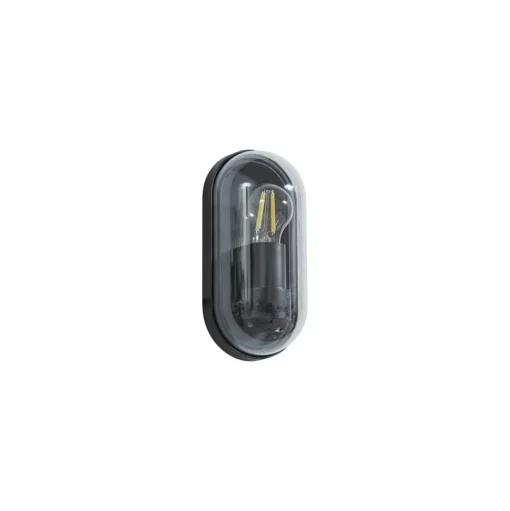 Lucande Serine buitenwandlamp, 25,5 cm, zwart, aluminium
