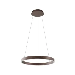 Lucande Slimme hanglamp Yonam, koffie, 1-lamp, Tuya