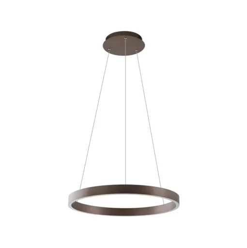 Lucande Slimme hanglamp Yonam, koffie, 1-lamp, Tuya