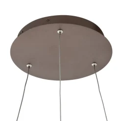 Lucande Slimme hanglamp Yonam, koffie, 1-lamp, Tuya