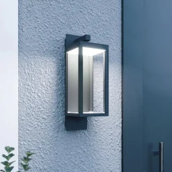 Lucande Smart LED buitenwandlamp Ferdinand, grijs, Tuya