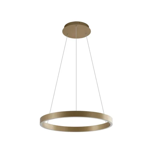 Lucande Smart LED hanglamp Yonam, goud, 1-lamp, Tuya