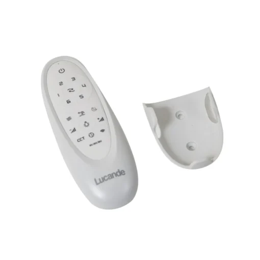 Lucande Smart LED plafondventilator Moneno, wit, DC, Tuya