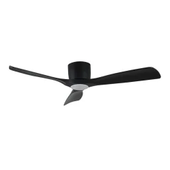 Lucande Smart LED plafondventilator Moneno, zwart, DC, Tuya