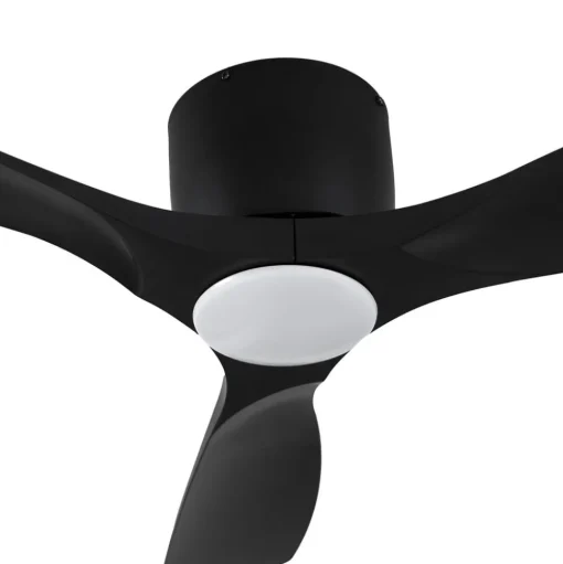 Lucande Smart LED plafondventilator Moneno, zwart, DC, Tuya