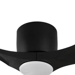 Lucande Smart LED plafondventilator Moneno, zwart, DC, Tuya