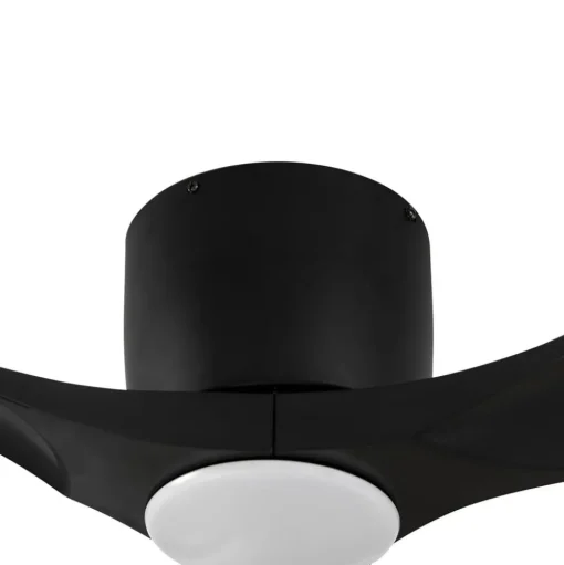 Lucande Smart LED plafondventilator Moneno, zwart, DC, Tuya