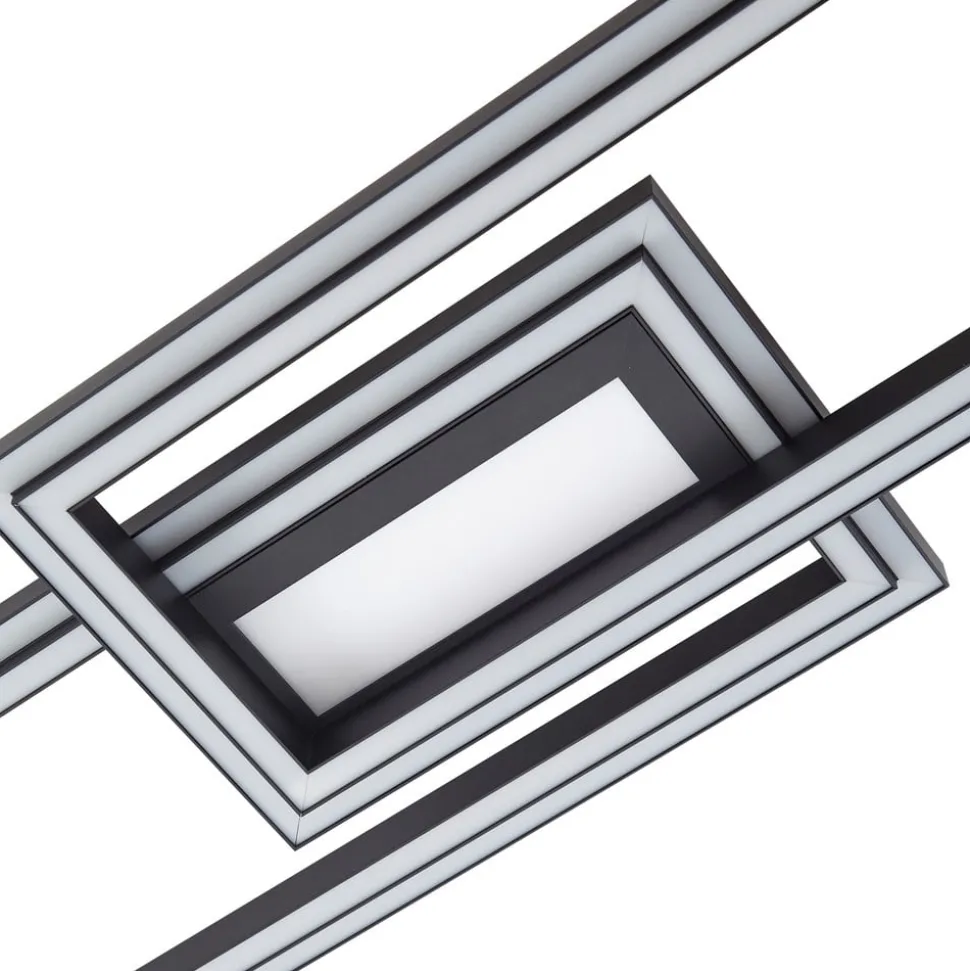 Lucande Smart LED plafondlamp Tjado 115 cm zwart RGB CCT