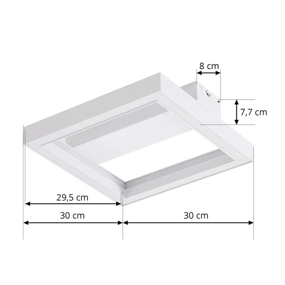 Lucande Smart LED plafondlamp Tjado, 30 cm, wit, RGBW