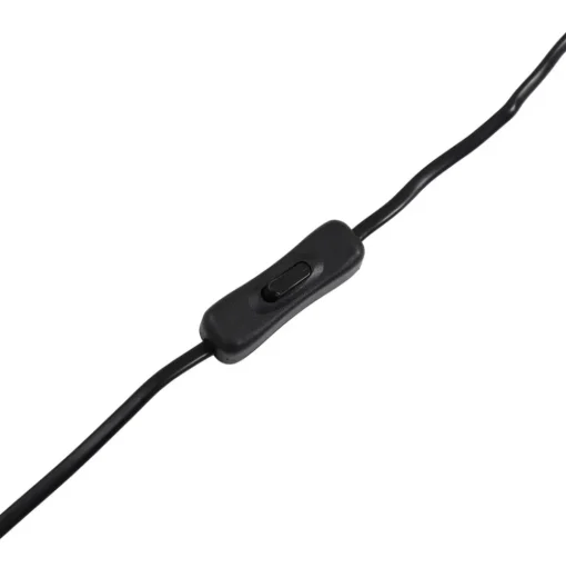 Lucande tafellamp Amona, zwart, textiel, 69 cm, driepoot