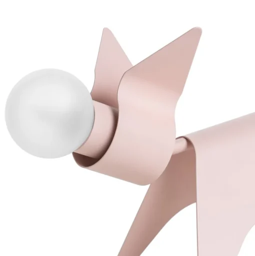 Lucande tafellamp Idalina, kat, roze, ijzer, 38 cm