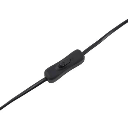 Lucande tafellamp Luoti, zwart, textiel, 57 cm hoog