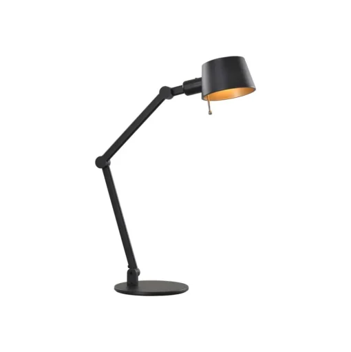 Lucande tafellamp Silka, zwart, metaal, 93,5 cm hoog