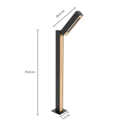 Lucande Taskalin LED tuinpadverlichting, 1-lamp, 70 cm