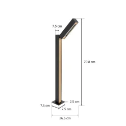 Lucande Taskalin LED tuinpadverlichting, 1-lamp, 70 cm
