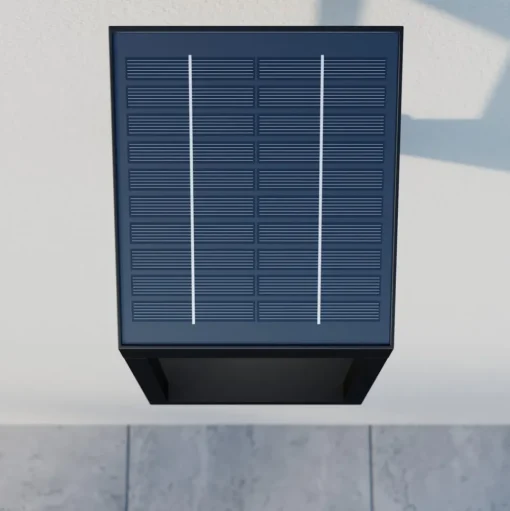 Lucande Timeo LED-buitenwandlamp op zonne-energie