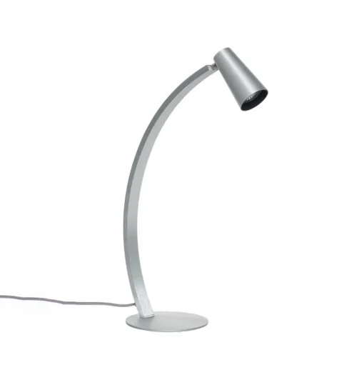 Lucande Velanoris tafellamp, geborsteld aluminium