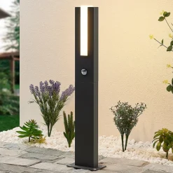 Lucande Virgalia LED tuinpadverlichting, bewegingsmelder, 65 cm, IP54