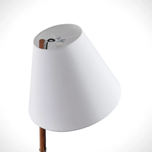 Lucande vloerlamp Jinda, wit, hout, stof, 160 cm, E27